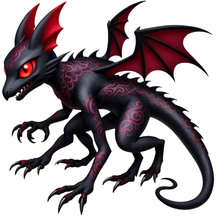 Shiny Epic Badass Gothic Dark Noibat-Salandit-Darkrai-Hybrid (full body) emoji