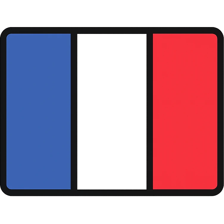 France flag, simple, iconic, clean design, no text emoji