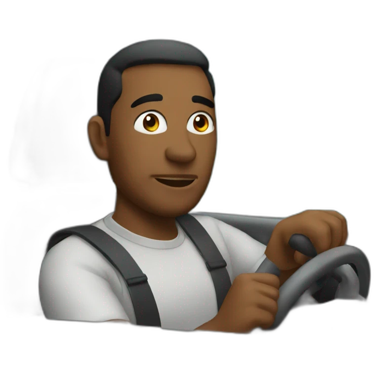 man driving car emoji