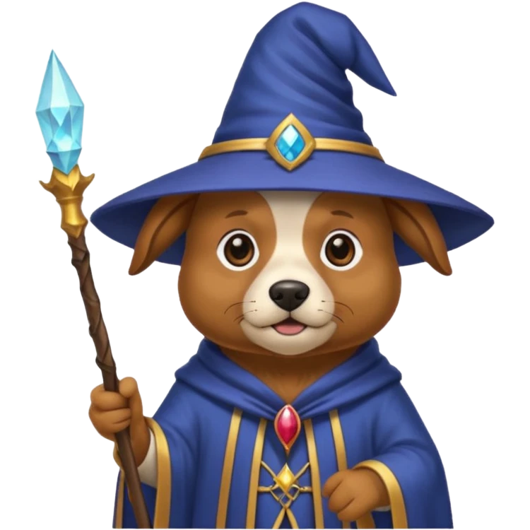Dog wizard emoji