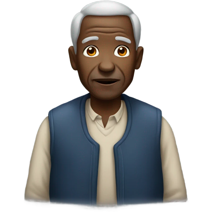 Black old man  emoji