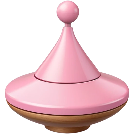 pastel pink spinning top toy for children emoji