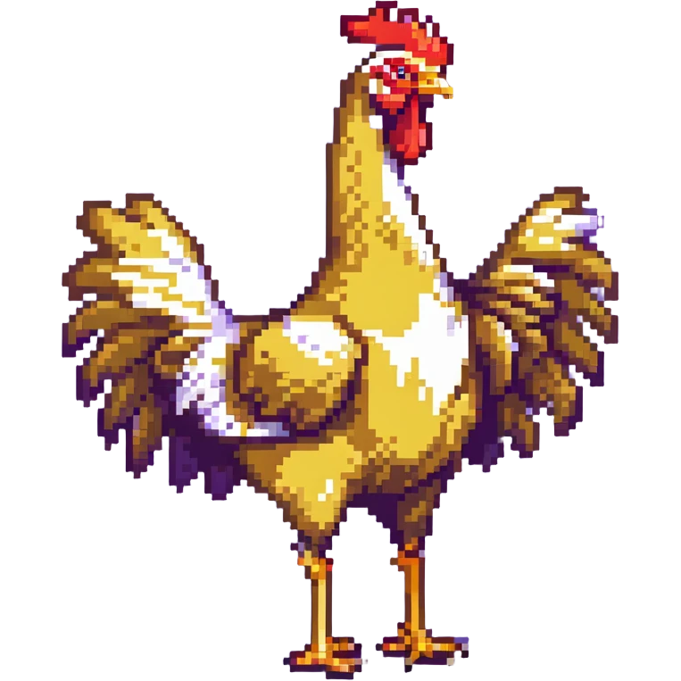 shouting yellow long neck chicken emoji