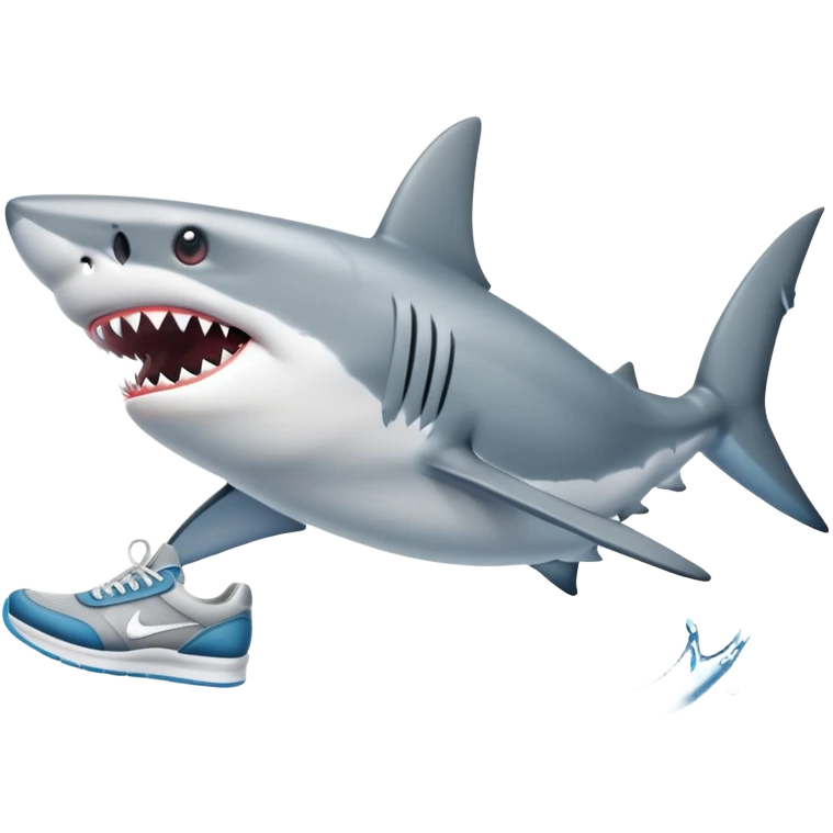 shark wearing sneakers  emoji