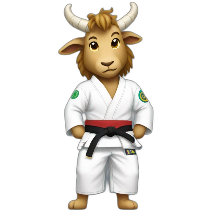 Capricorn wearing a Jiu-Jitsu gi emoji