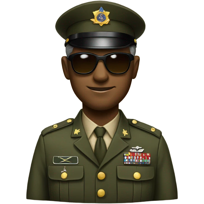 Military man wearing sunglasses emoji