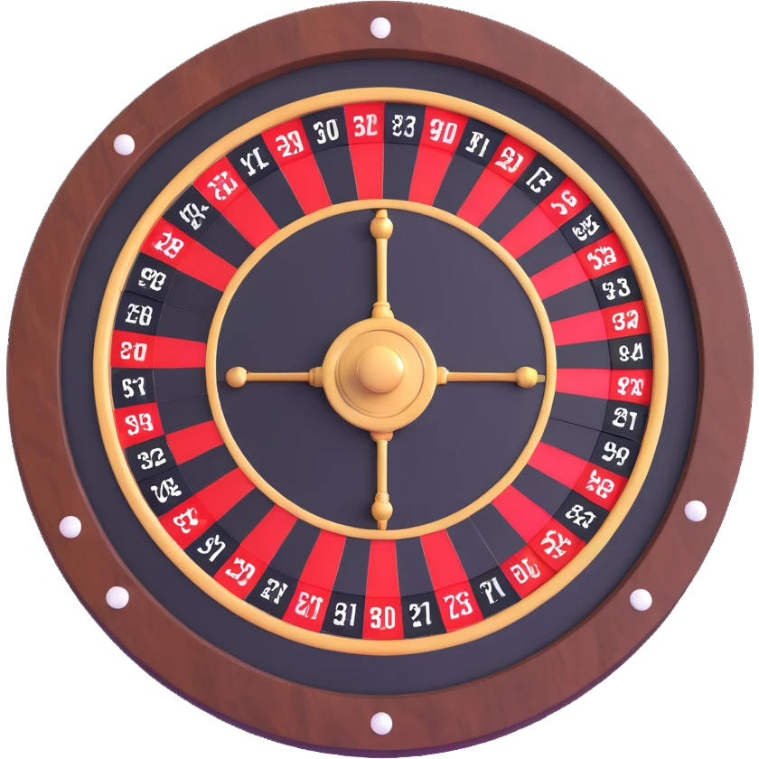 roulette wheel floating with bright colors emoji