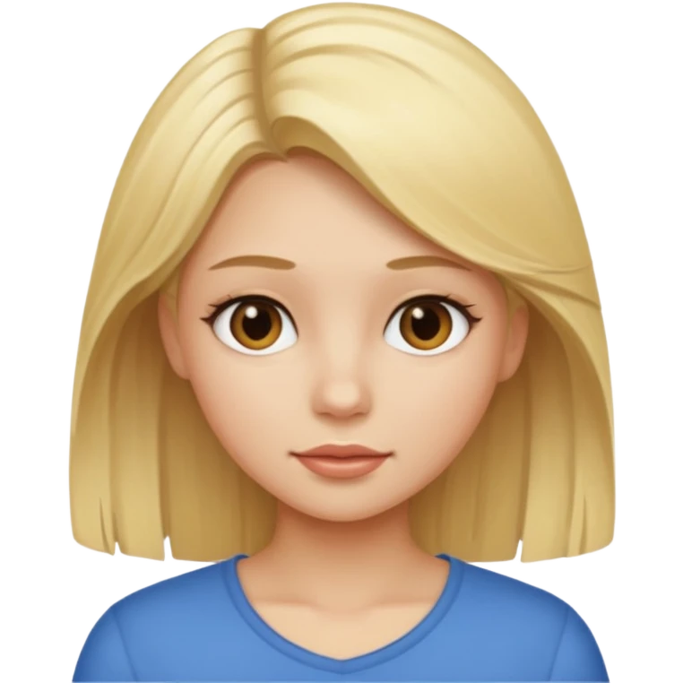 girl with blonde strands emoji