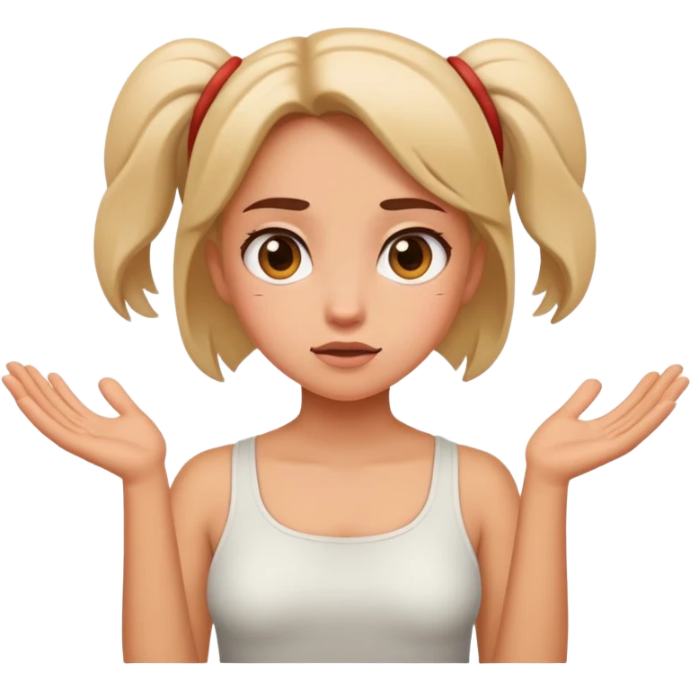 Girl shrugs  emoji