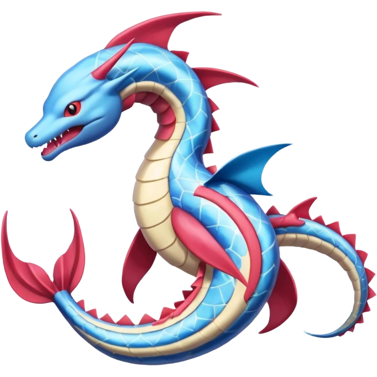 Gyarados-Milotic-Salamence-Suicune-Kyogre-fusion, full body emoji