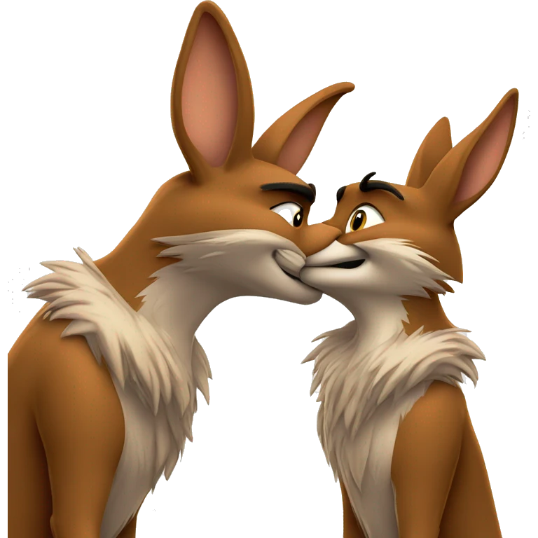 Wile E. Coyote dando un beso emoji