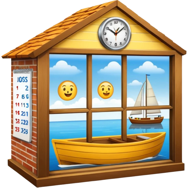 clock in a window in a house in a year in a boat in a in a emoji in a  emoji