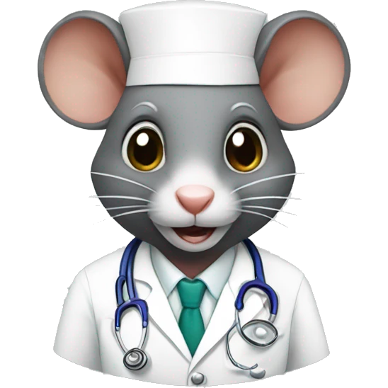 A doctor rat emoji