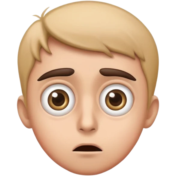 Confused with extra large eyes emoji