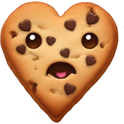 A heart in the form of a cookie emoji
