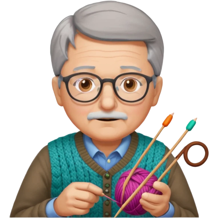 grandfa knitting emoji