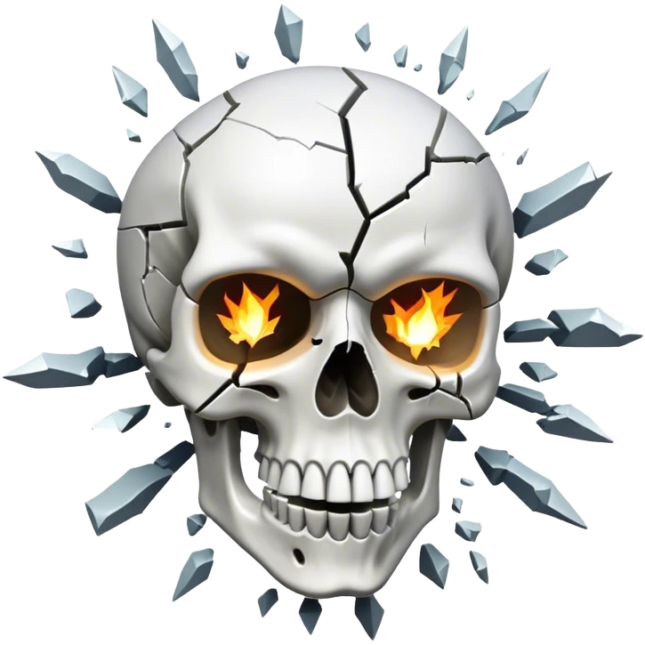 Skull exploding  emoji