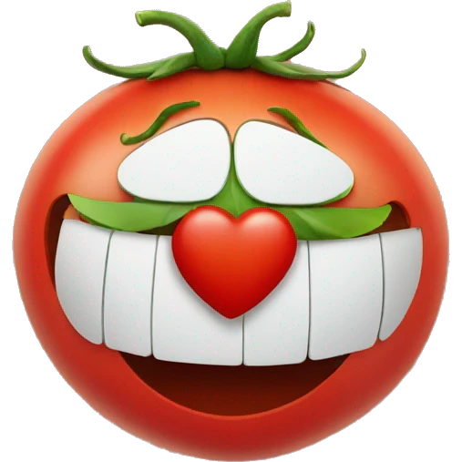 Tomato shows a heart with its hands  emoji