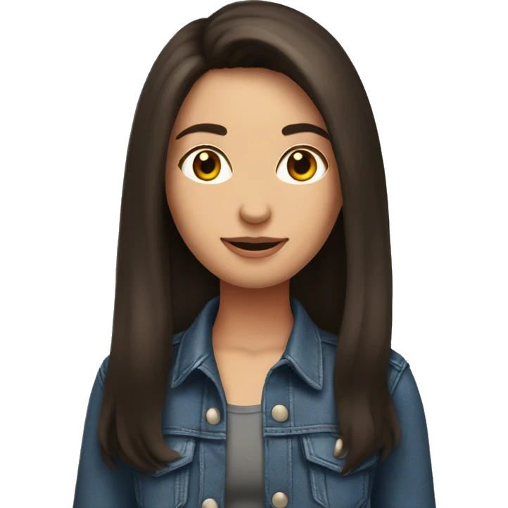 A brunette girl with her hot boyfriend emoji