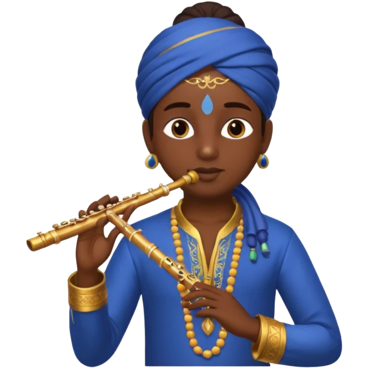 Krishna with flute emoji