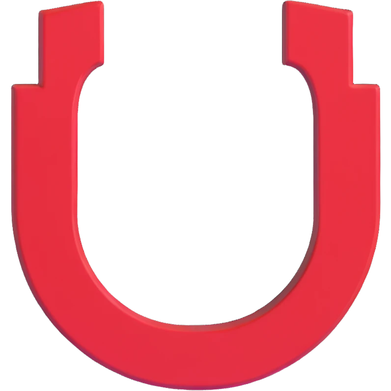 red horseshoe magnet emoji