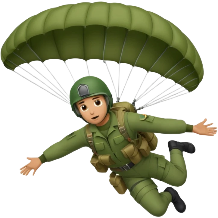 parachuting out of military aircraft emoji