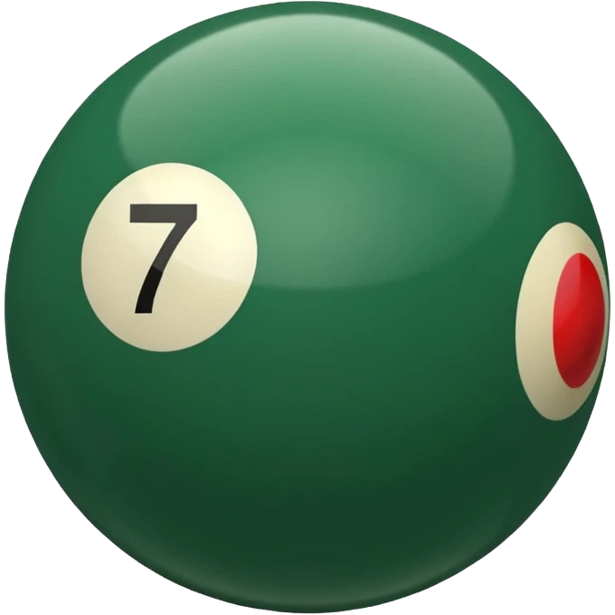 green billiard ball 7 number emoji