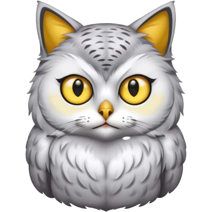 Gato con cuerpo de buho emoji