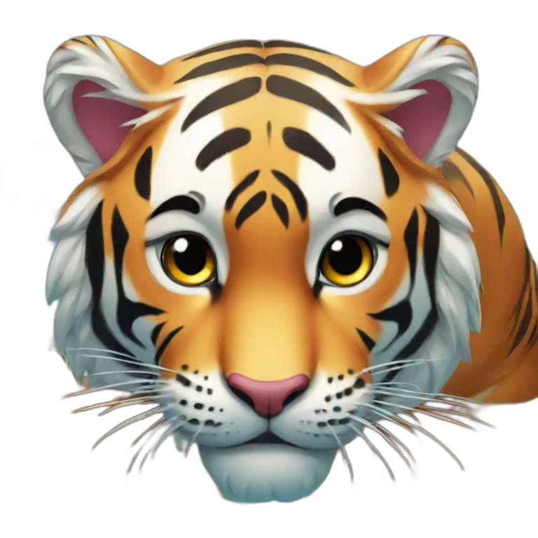 Tiger in the pool emoji
