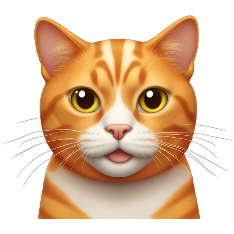 Orange cat with Muscles emoji