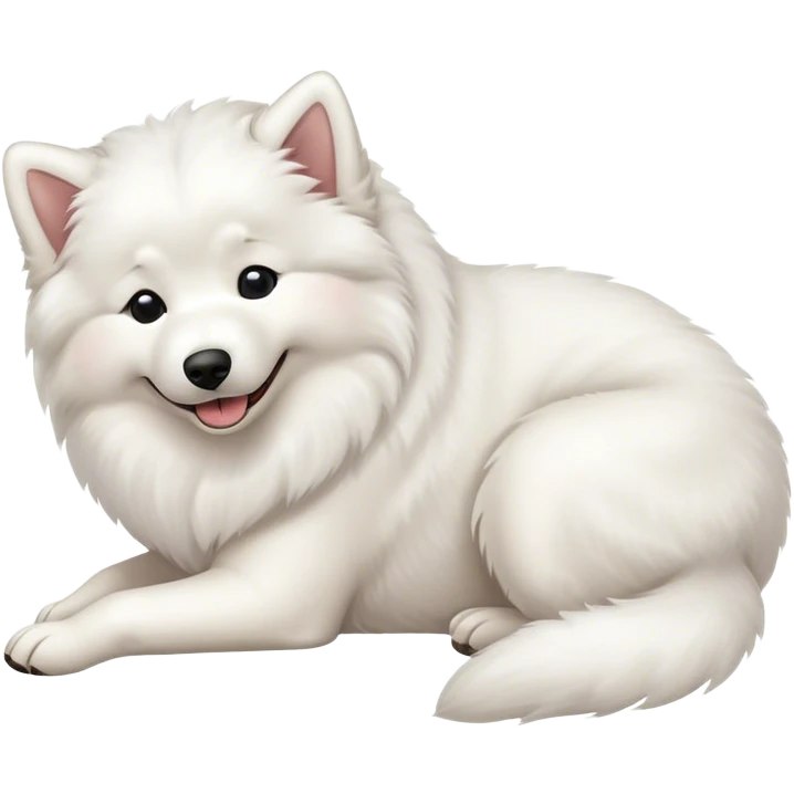 
Samoyed lying on his back happy emoji