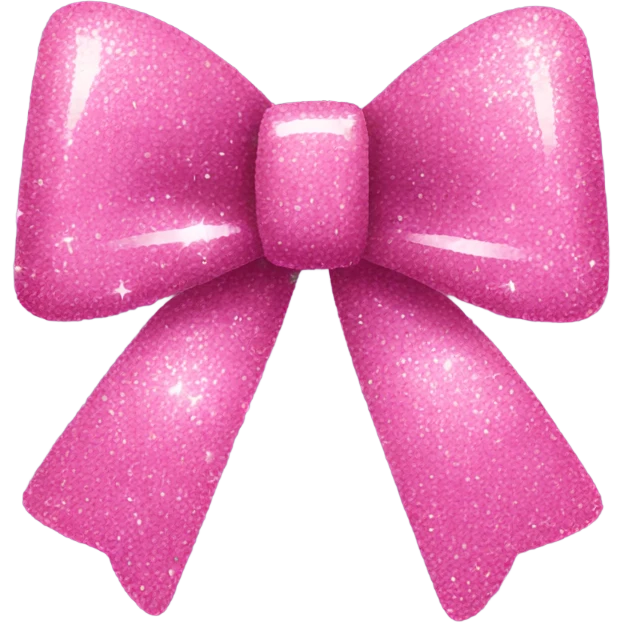 Pink glitter bow emoji
