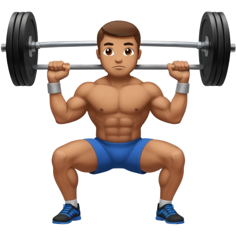 man doing barbell squat emoji