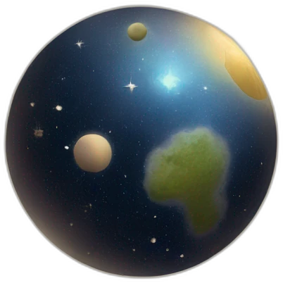 Planète entourée d'étoiles emoji
