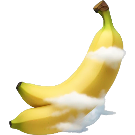 A cloud eating a banana  emoji