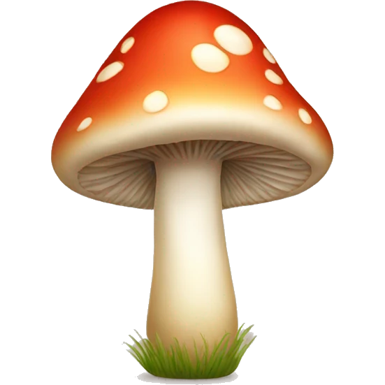 kissing face mushroom emoji