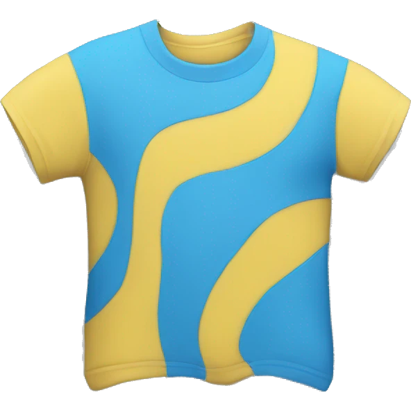 t-shirt low yellow and top blue  emoji