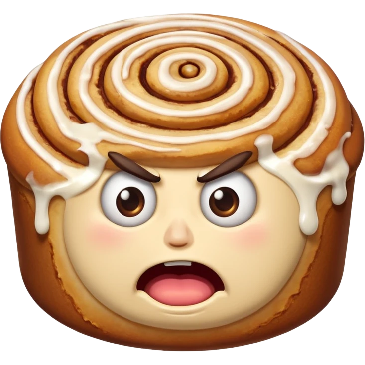 angry cinnamon roll emoji