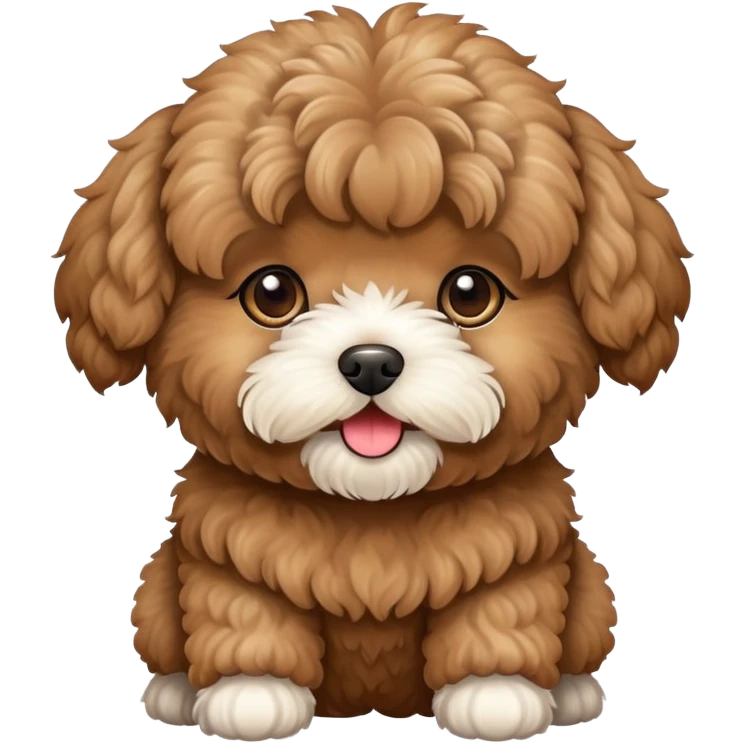 Brown maltipoo emoji