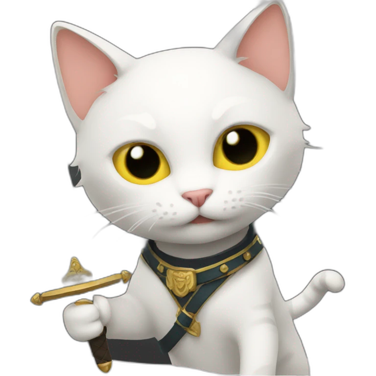 Cat with sword emoji