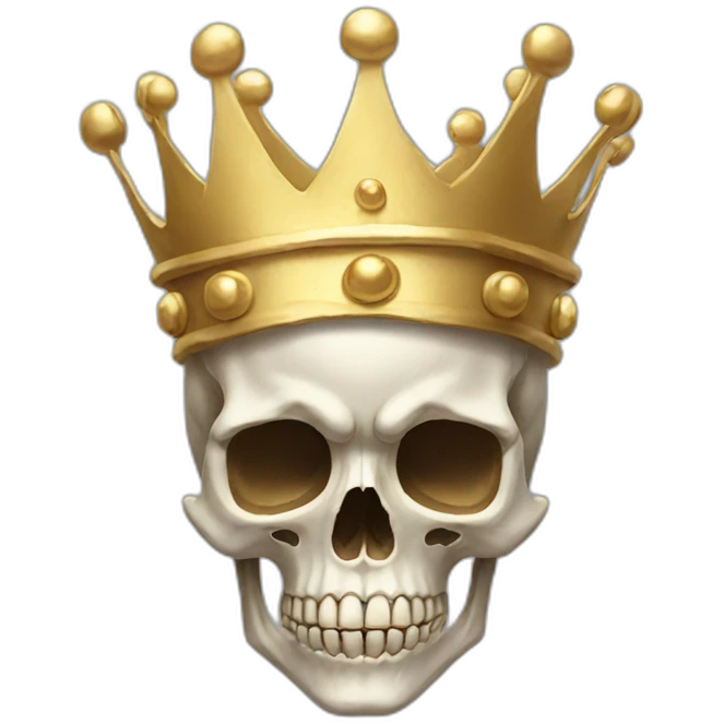 skull with gold crown emoji
