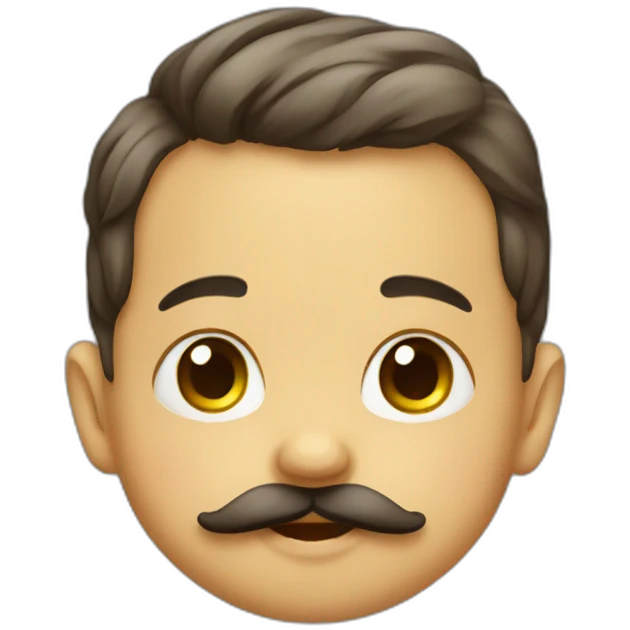 Baby with a moustache emoji
