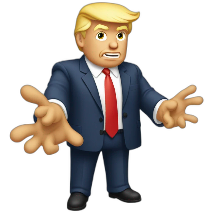 Donald trump faisant un doigt emoji