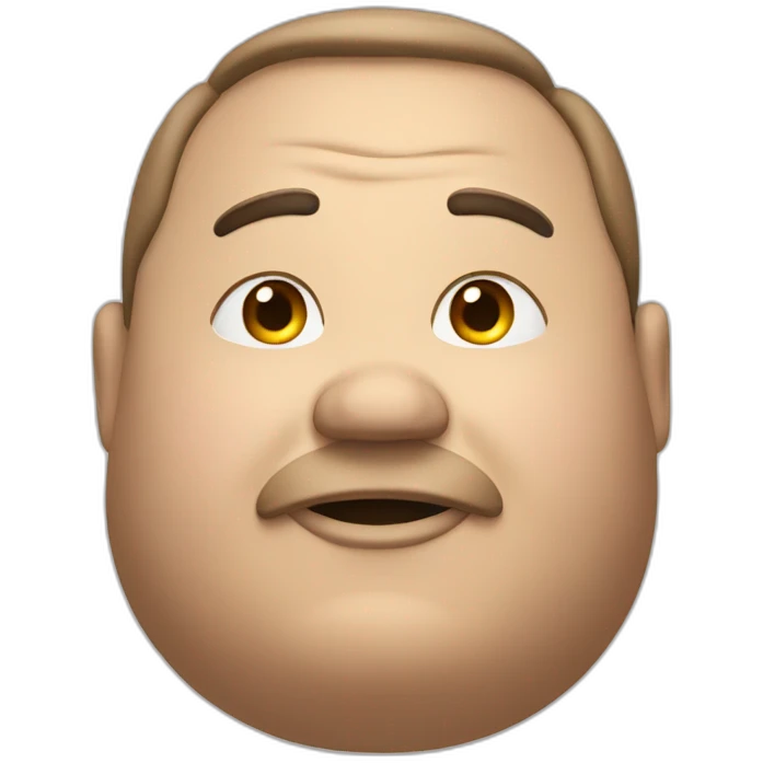 Very fat man emoji