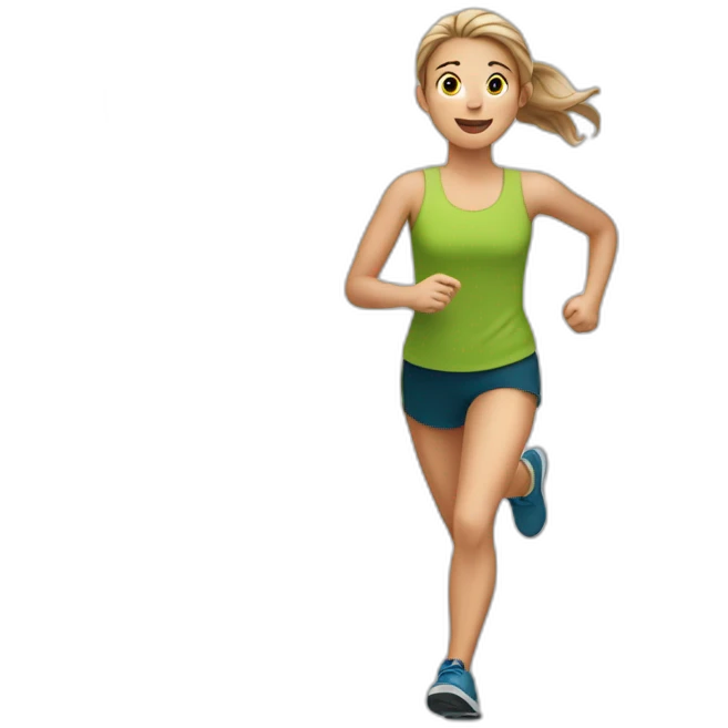 A fair-skinned person running from the side emoji