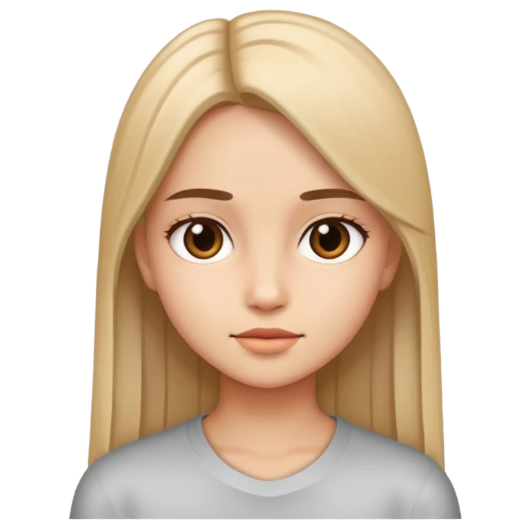 Chica con cabello lacio  emoji