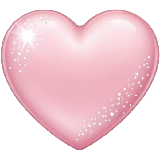 light pink heart with white sparkles emoji