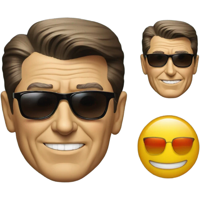 Ronald Reagan sunglasses cool emoji emoji