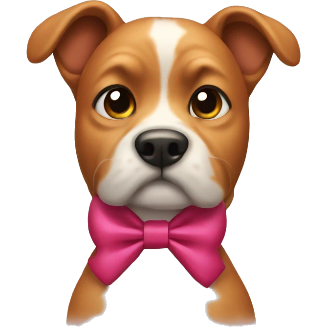 Dog with a bow emoji