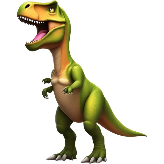 t-rex in a swim suit emoji
